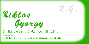 miklos gyorgy business card